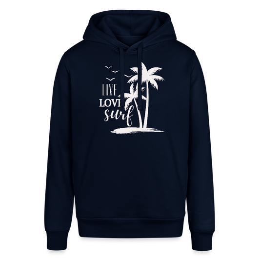 Unisex Bio-Hoodie -live love surf- - Navy