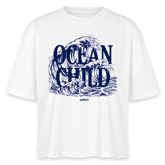 Frauen Boxy Bio-T-Shirt Nova - ocean child- - Weiß