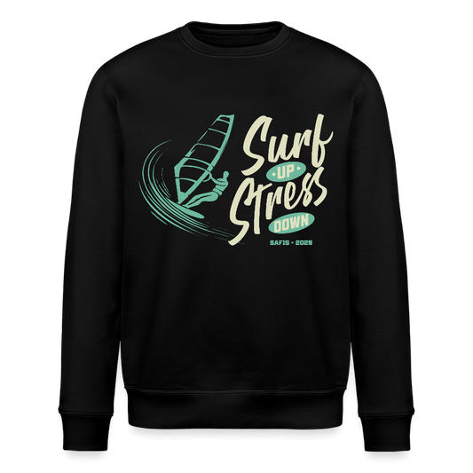 Surf und Streetstyle Bekleidung - Windsurfer Hoodie ROLLER -surf up- - Schwarz