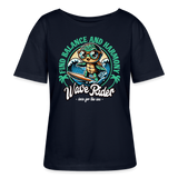 Relaxed Rundhals Frauen Bio-T-Shirt -wave rider- - Navy