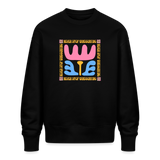 Unisex Oversize Bio Pullover -wavy- - Schwarz