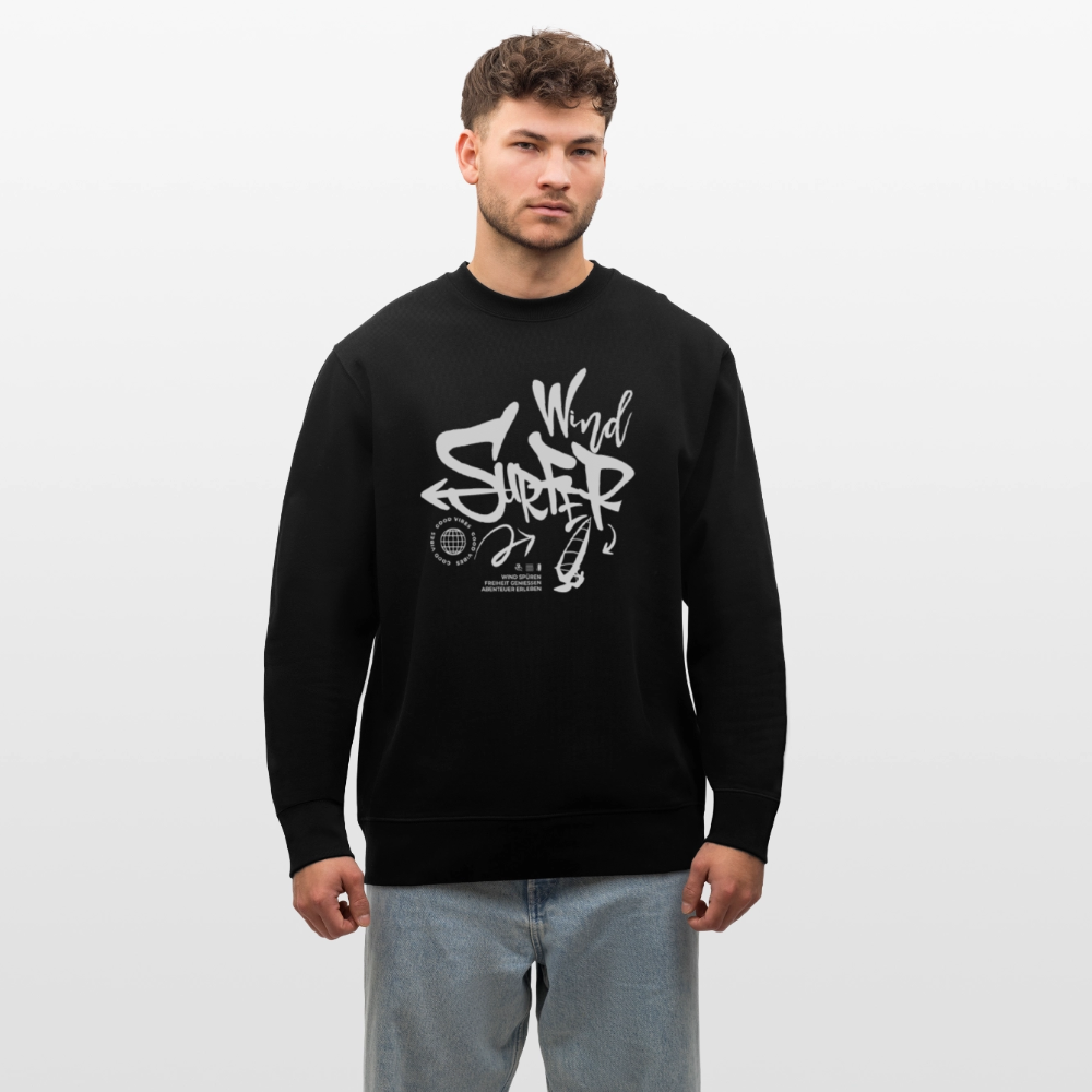 Männer Bio-Sweatshirt -good vibes- - Schwarz