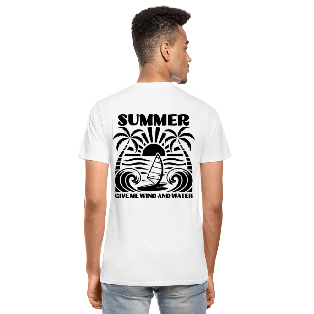 Männer Premium Bio T-Shirt -give me wind and water- - Weiß