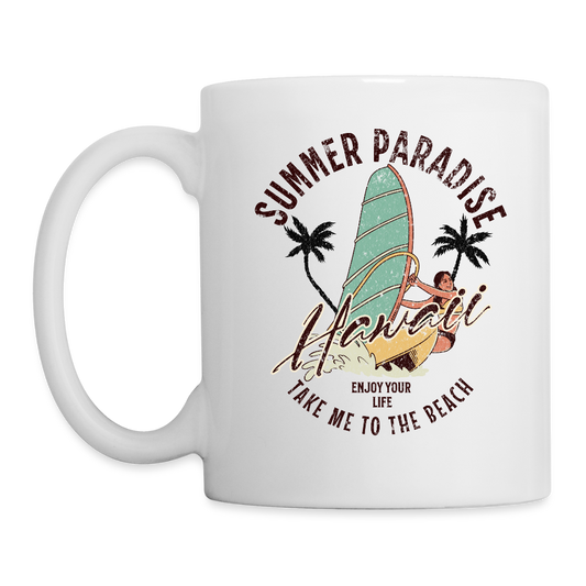 Tasse -enjoy life- - Weiß - Windsurfer Geschenk