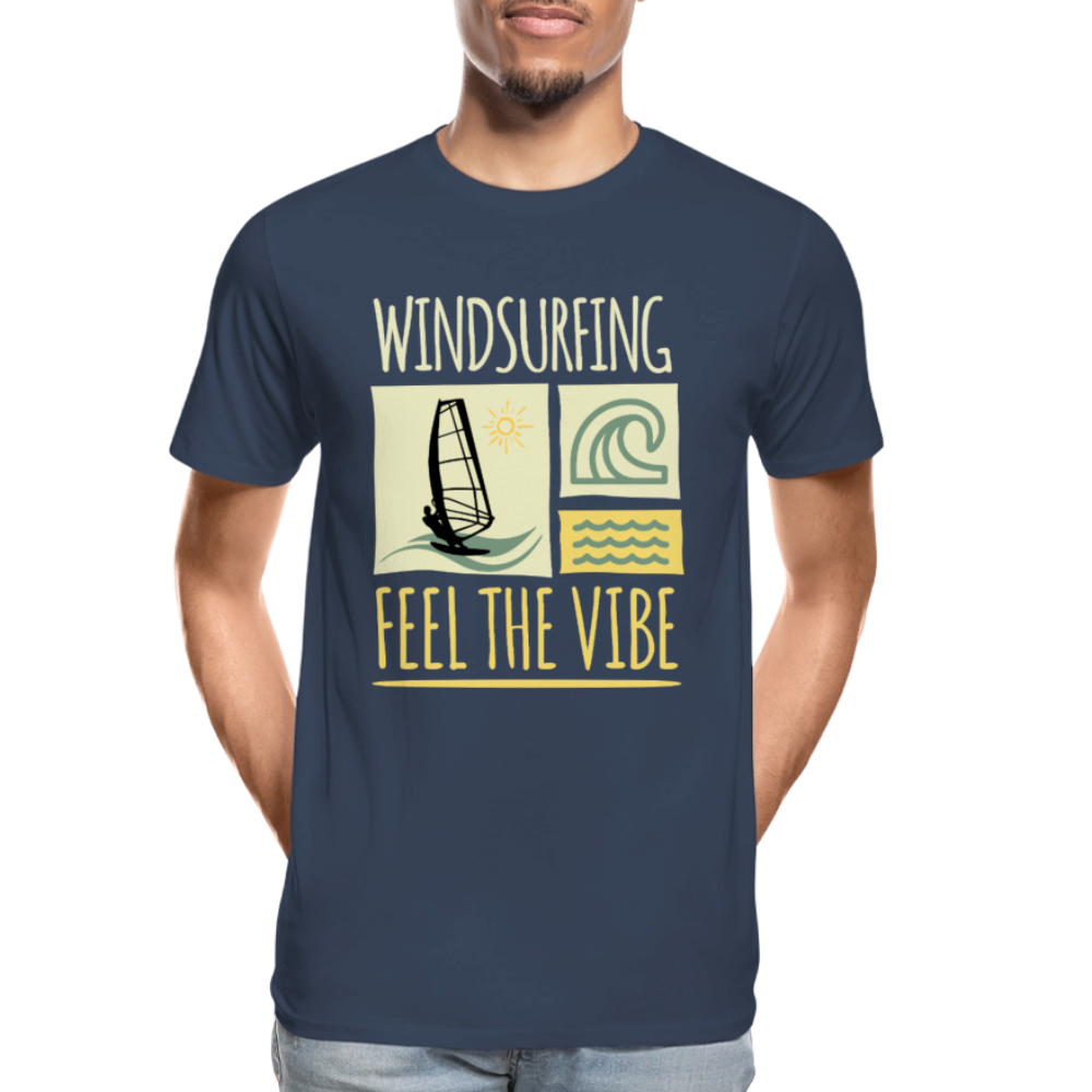 Männer Premium Bio T-Shirt -feel the vibe- - Navy