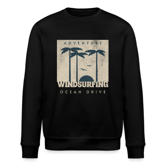 Unisex Bio-Sweatshirt ROLLER -ocean drive- - Schwarz