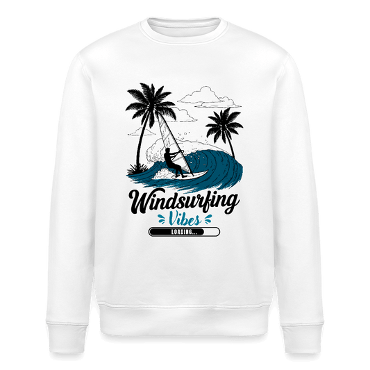 Unisex Bio-Sweatshirt ROLLER -vibes loading- - Weiß