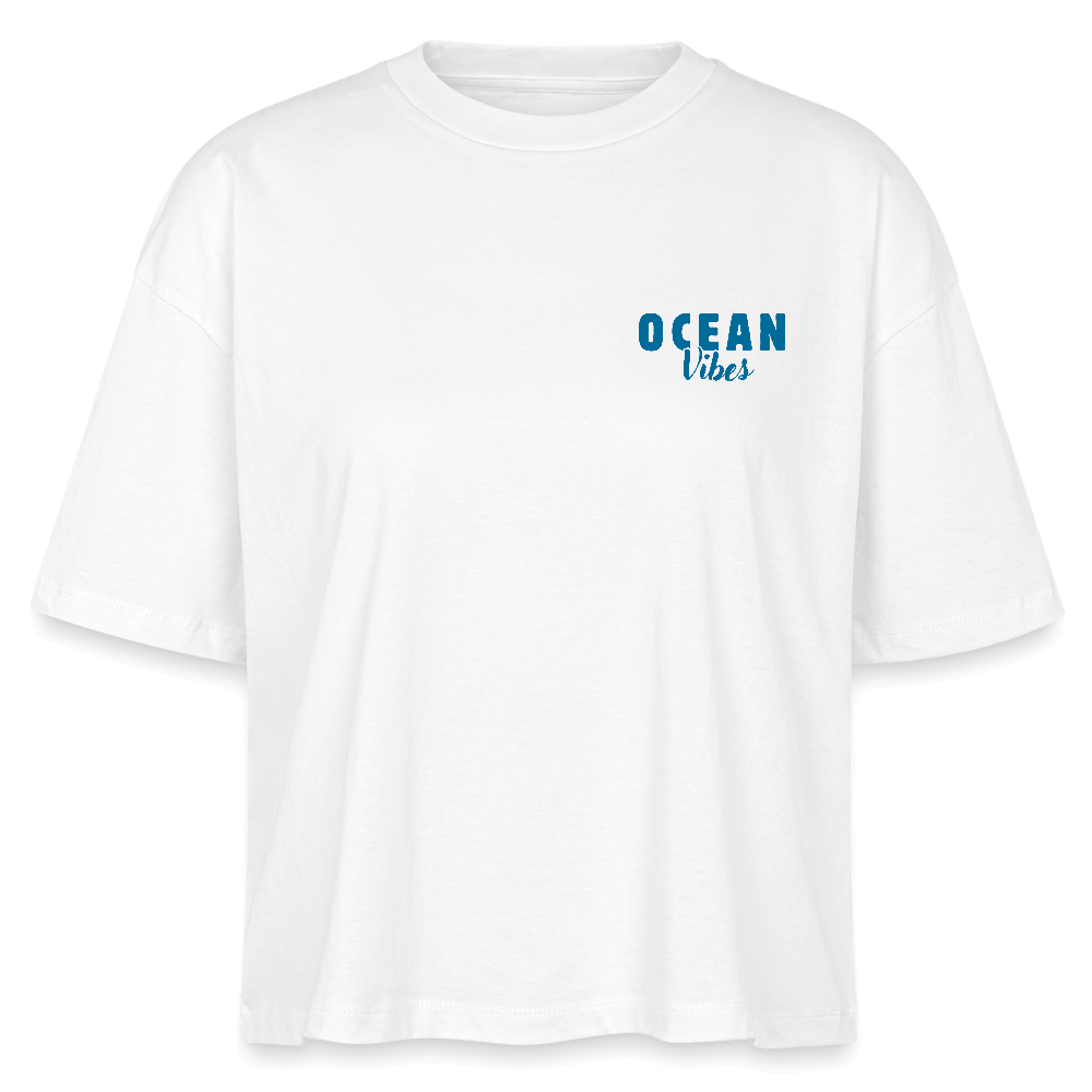 Frauen Boxy Bio-T-Shirt Nova -happiest- - Weiß