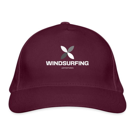 Bio-Baseballkappe -adventures- - Burgunderrot