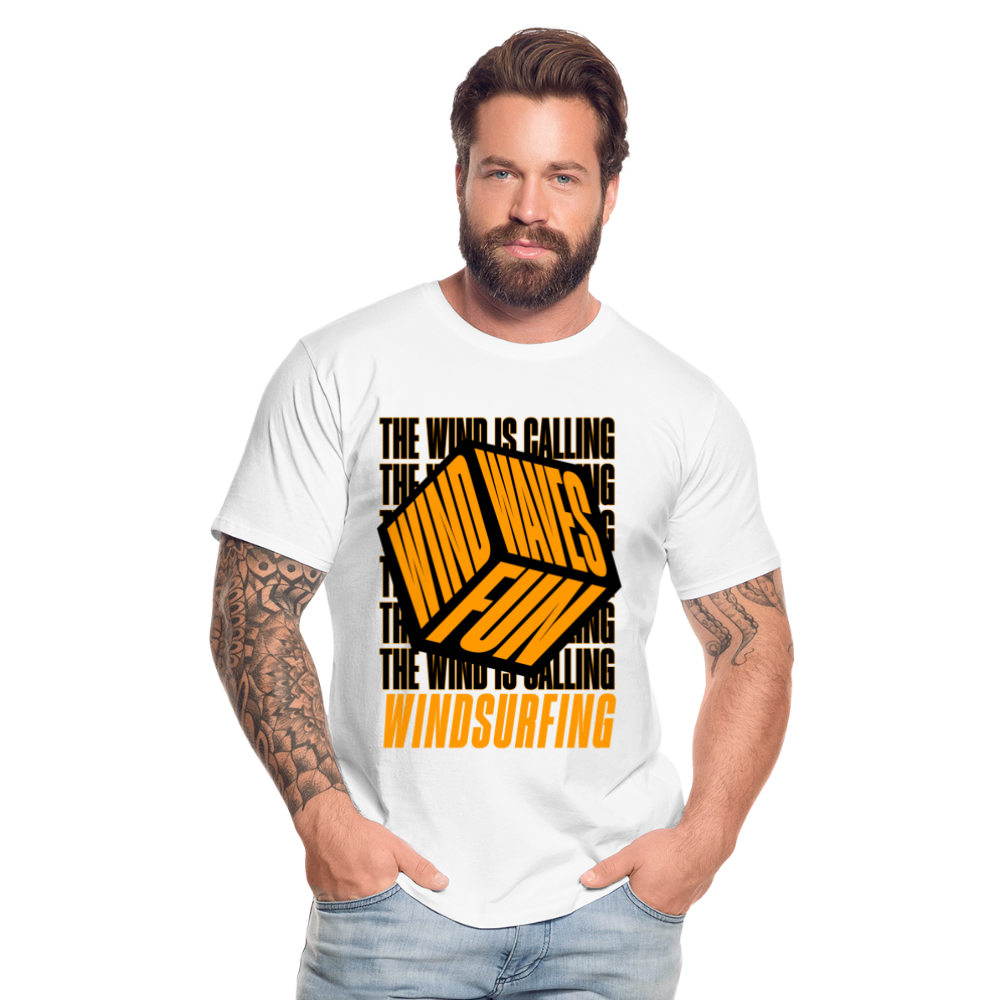 Männer Premium Bio T-Shirt -wind waves fun- - Weiß