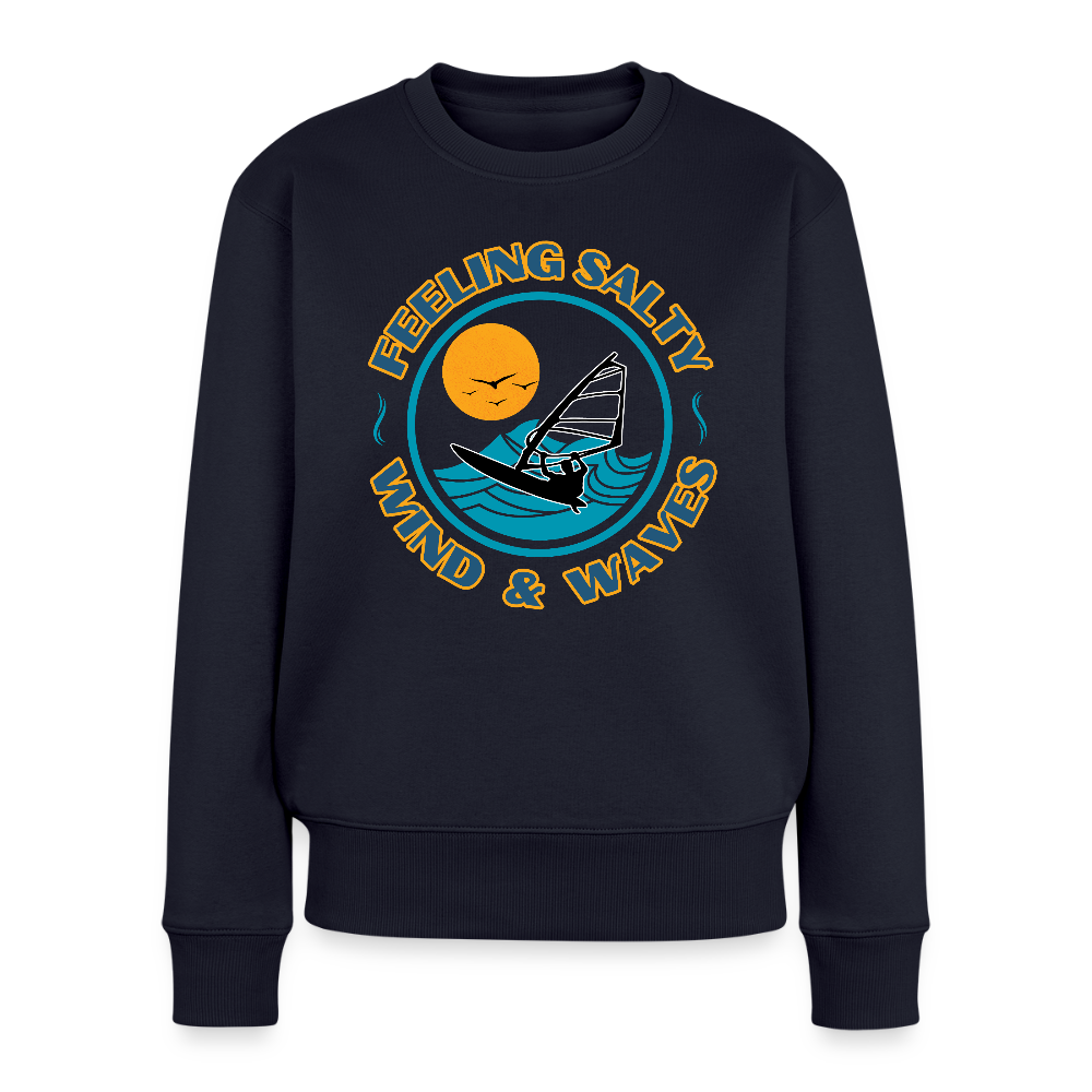 Frauen Premium Pullover -feeling salty- - Navy