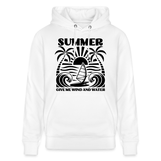 Unisex Bio-Hoodie CRUISER -give me wind and water- - Weiß