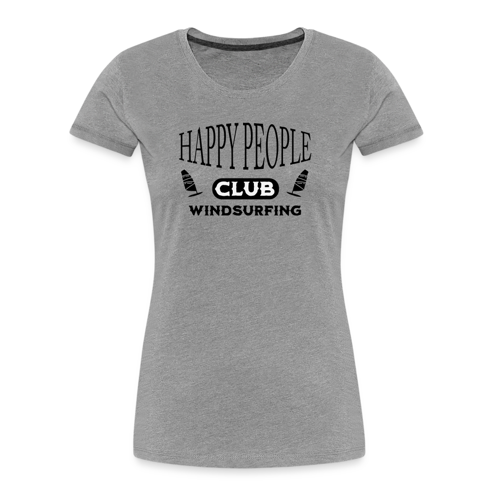 Frauen Premium Bio T-Shirt -happy people- - Grau meliert