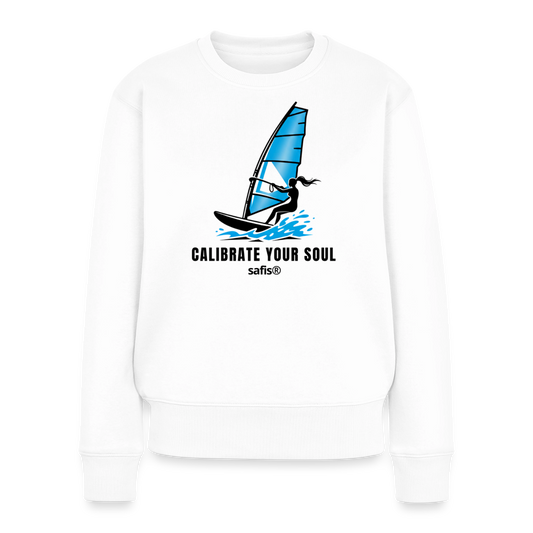 Windsurf Frauen Premium Pullover -calibrate your soul- - Weiß von safis