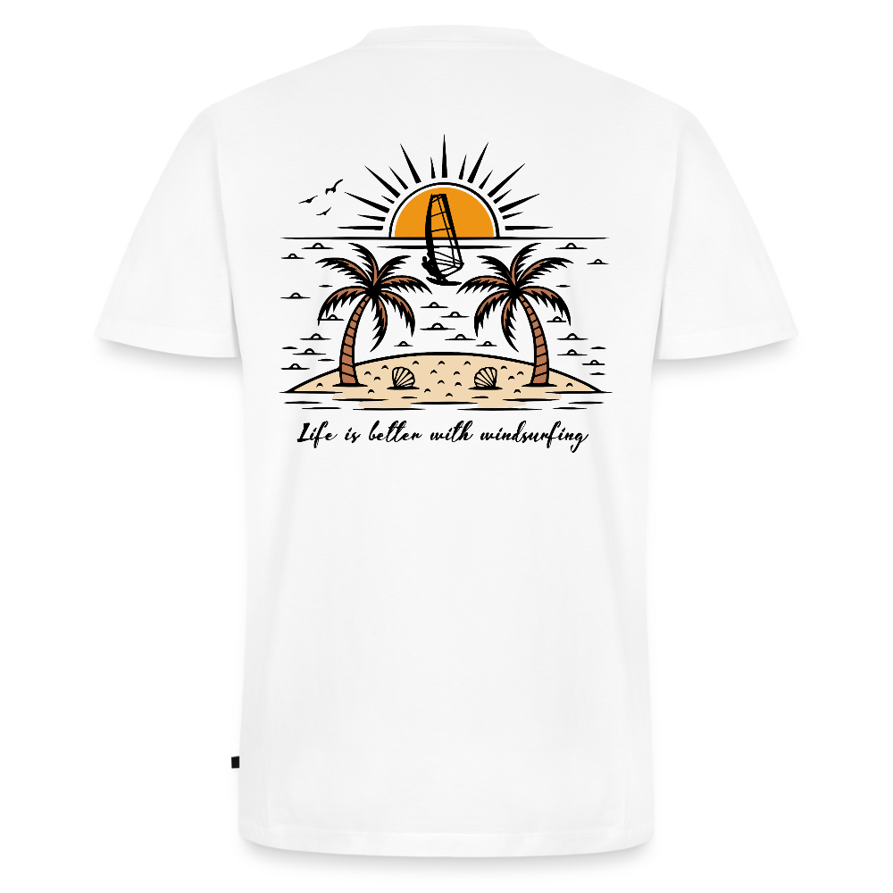 Männer Bio-T-Shirt mit V-Ausschnitt -better life- - Weiß