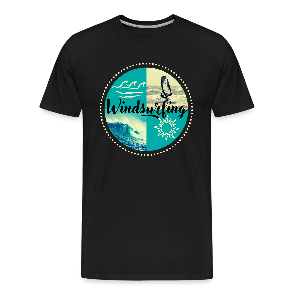Männer Premium Bio T-Shirt -ocean- - Schwarz