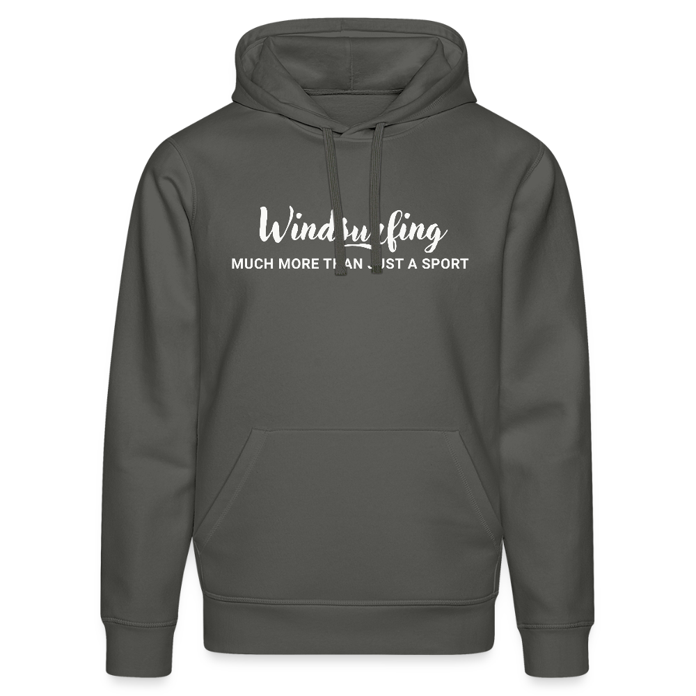 Geschenke Für Windsurfer - Unisex Bio-Hoodie DRUMMER -much more- - Anthrazit