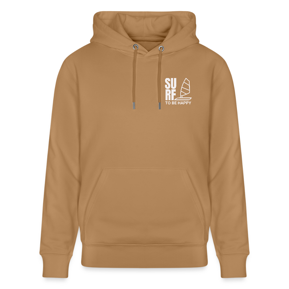 Unisex Bio-Hoodie CRUISER -surf to be happy- - Karamell