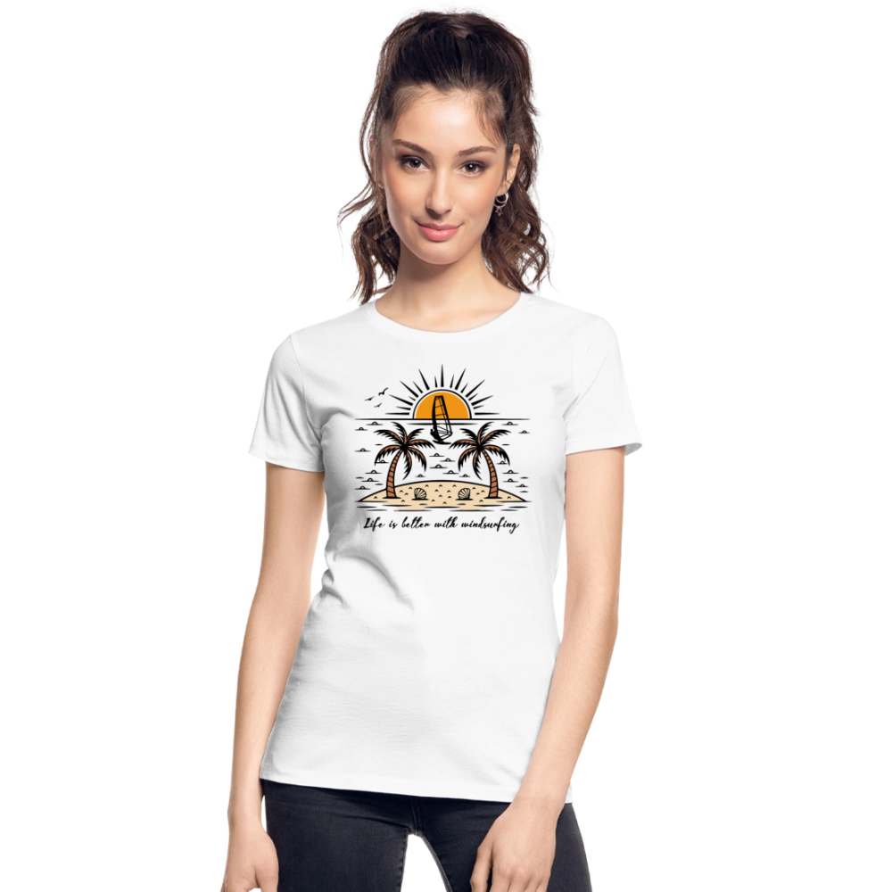 Frauen Premium Bio T-Shirt -better life- - Weiß