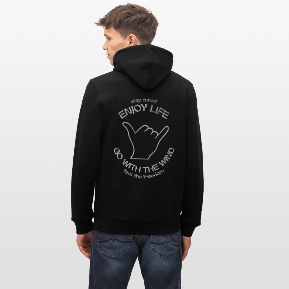 Unisex Bio-Hoodie CRUISER -enjoy life- - Schwarz