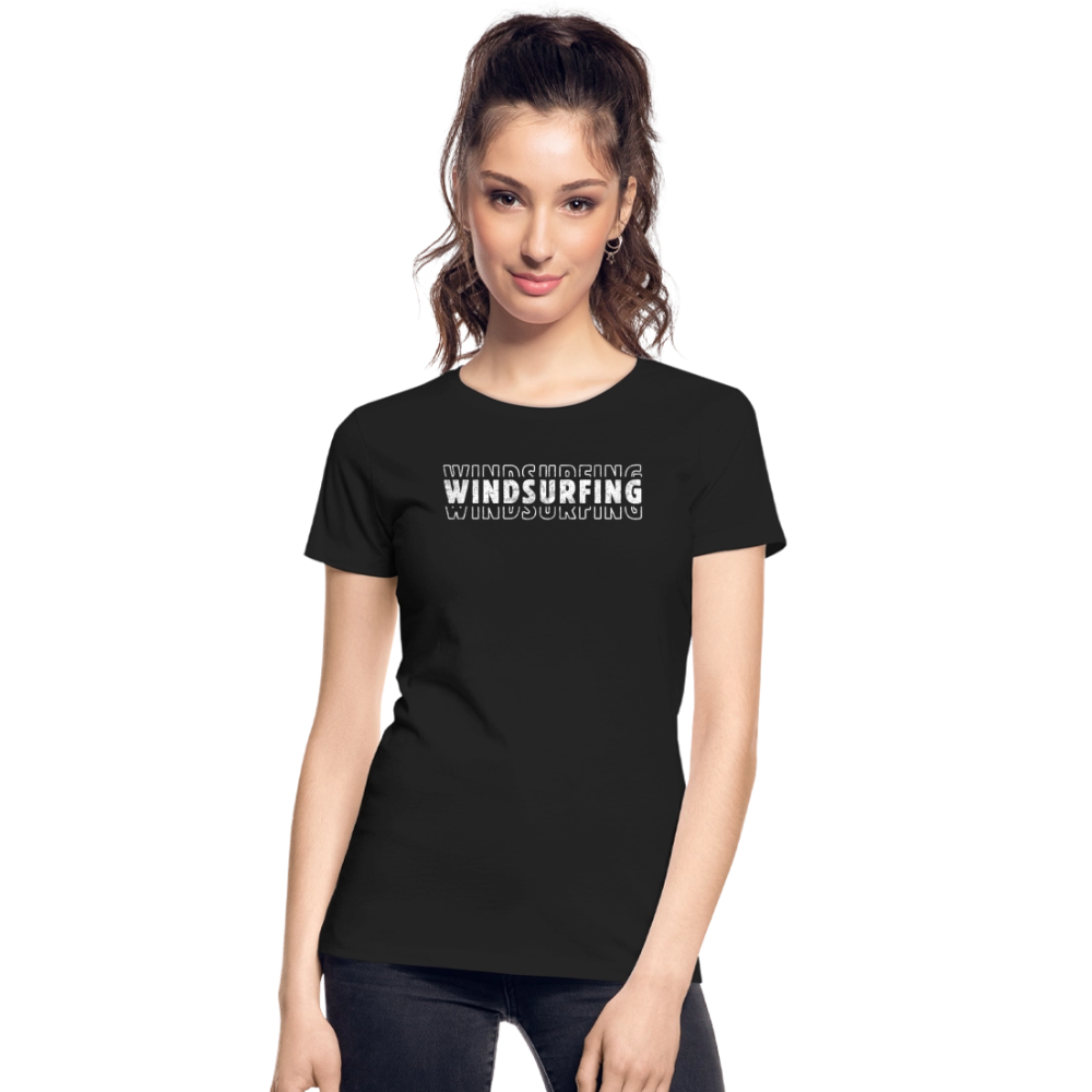 Frauen Premium Bio T-Shirt -windsurfing- - Schwarz