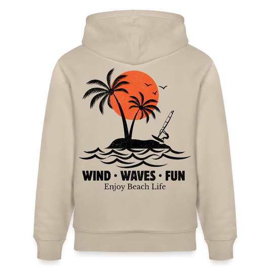 Unisex Bio-Hoodie CRUISER -enjoy life- - Beige