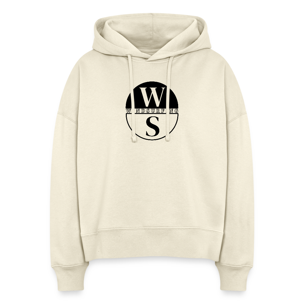 Boxy Frauen Bio Hoodie -ws- - Weißgrau