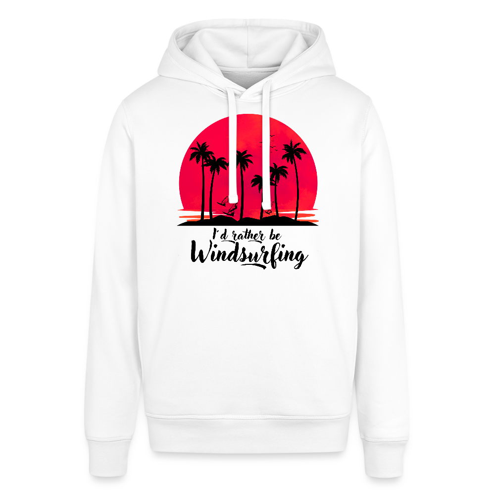 Unisex Bio-Hoodie -I`d rather be- - Weiß