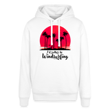 Unisex Bio-Hoodie -I`d rather be- - Weiß