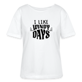 Relaxed Rundhals Frauen Bio-T-Shirt -windy- - Weiß