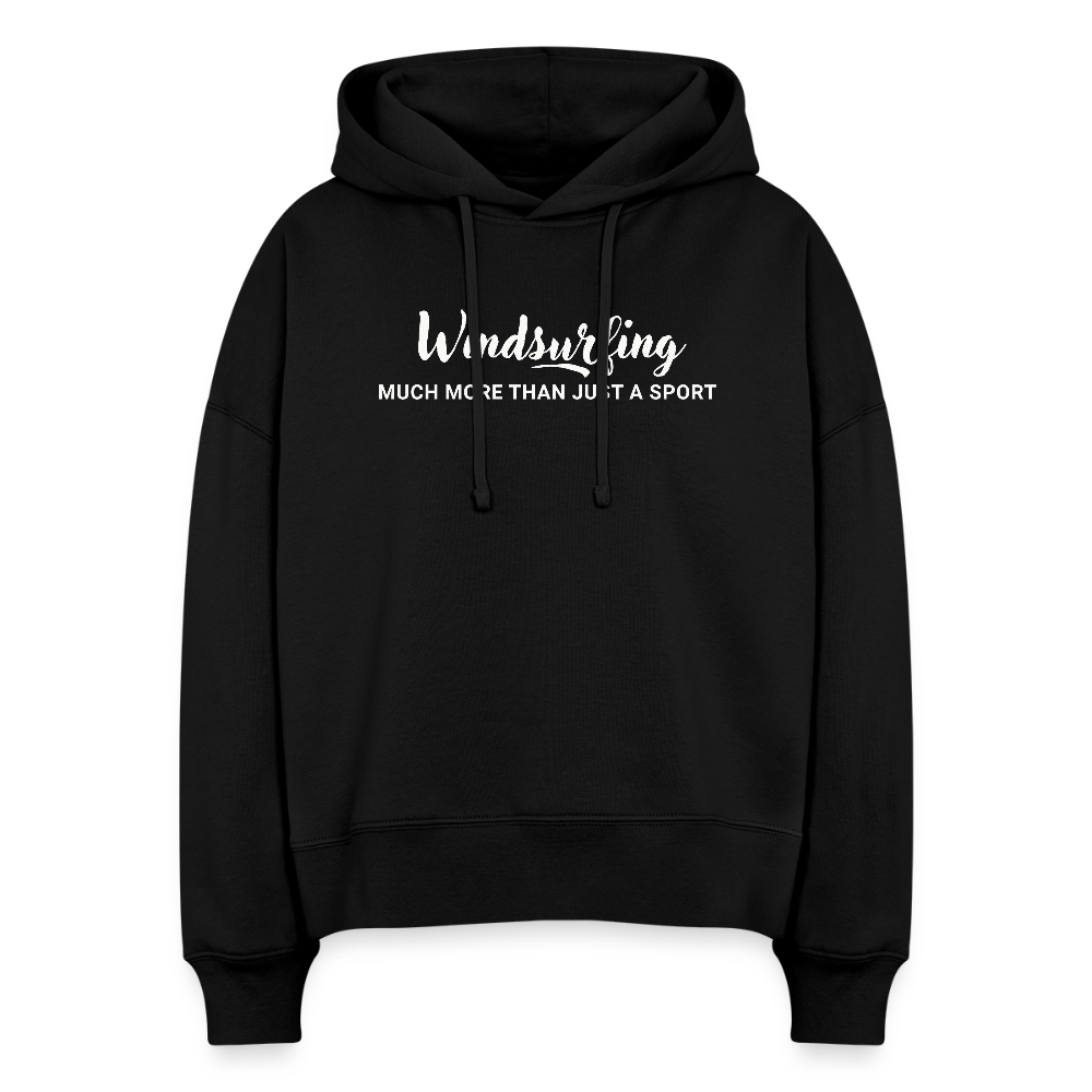 Geschenke Für Windsurfer - Frauen Bio Hoodie -much more- - Schwarz