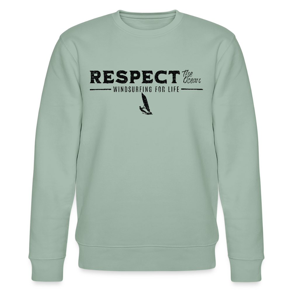 Unisex Bio-Sweatshirt CHANGER -respect- - Helles Graugrün
