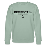 Unisex Bio-Sweatshirt CHANGER -respect- - Helles Graugrün