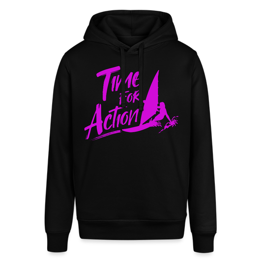 Unisex Bio-Hoodie -time for action- - Schwarz