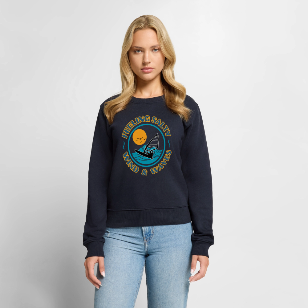 Frauen Premium Pullover -feeling salty- - Navy