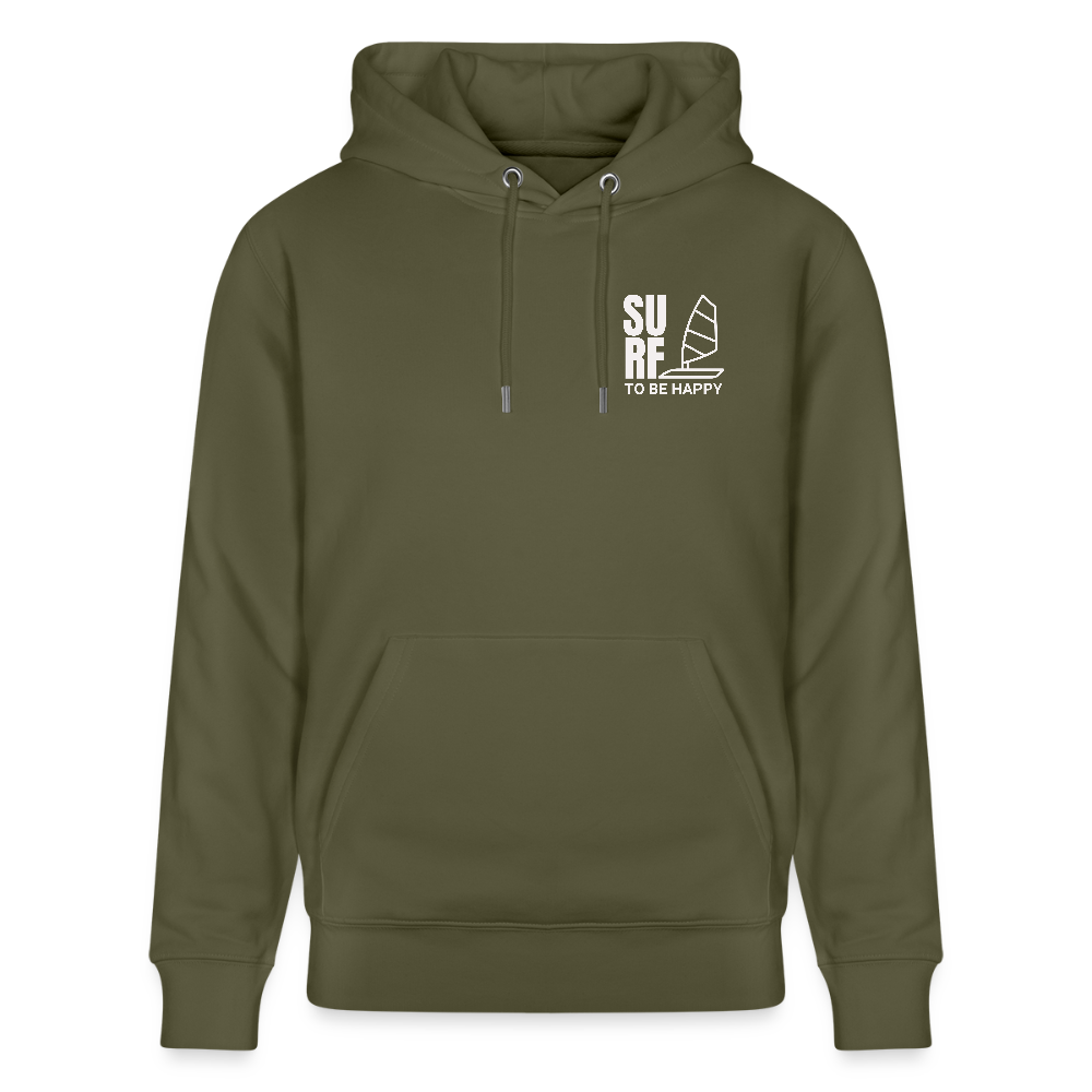 Unisex Bio-Hoodie CRUISER -surf to be happy- - Khaki Grün
