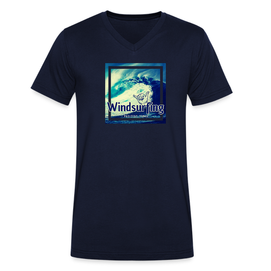 Männer Bio-T-Shirt mit V-Ausschnitt -t shirt positive vibes
- Navy