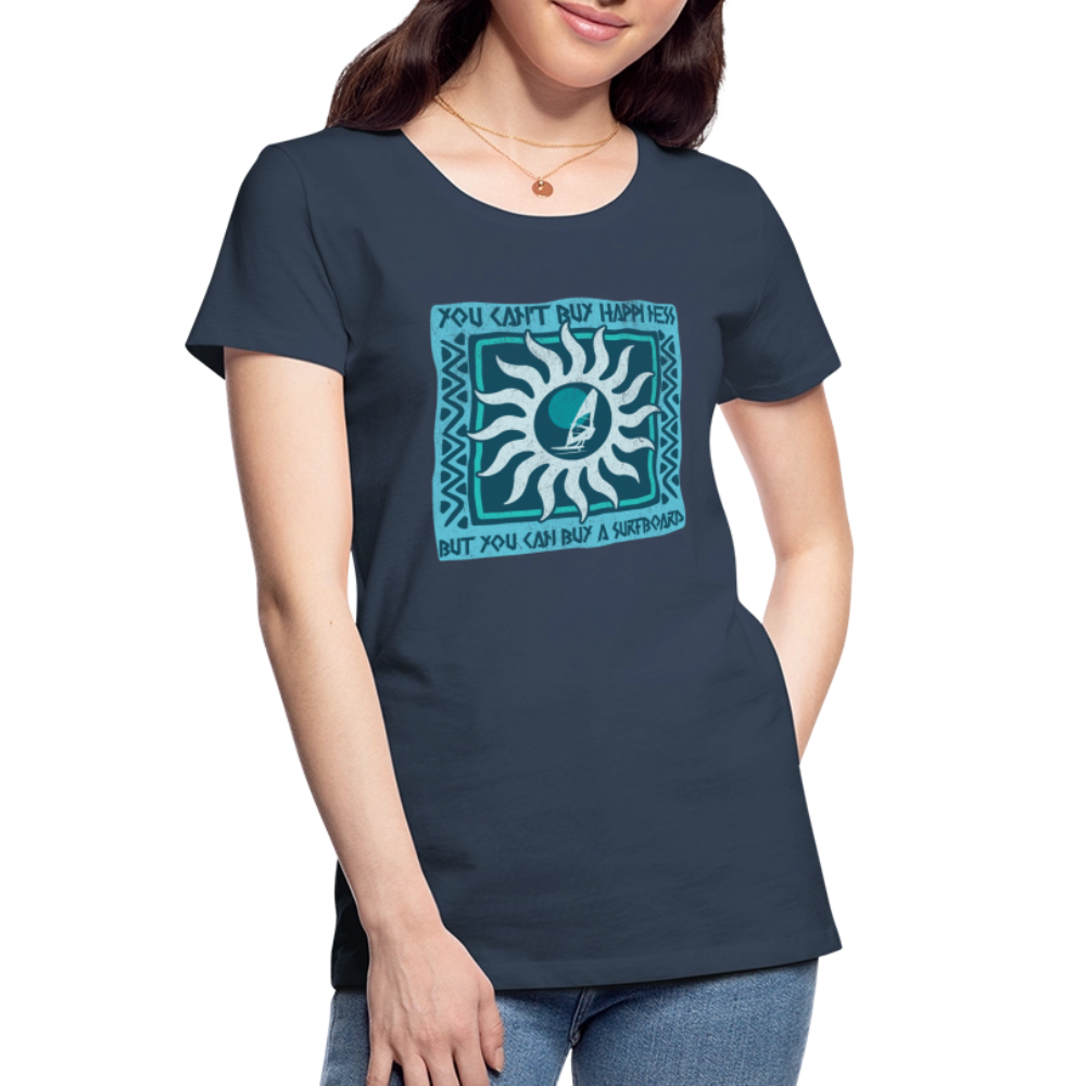 Frauen Premium Bio T-Shirt -buy happiness- - Navy