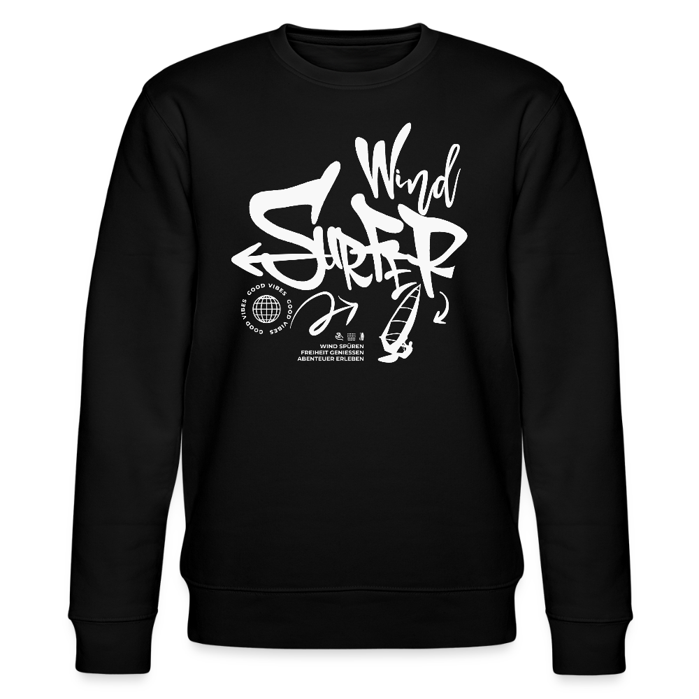 Männer Bio-Sweatshirt -good vibes- - Schwarz