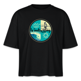 Frauen Boxy Bio-T-Shirt -ocean- - Schwarz