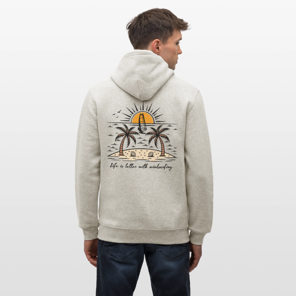 Unisex Bio-Hoodie CRUISER -better life- - Beige meliert