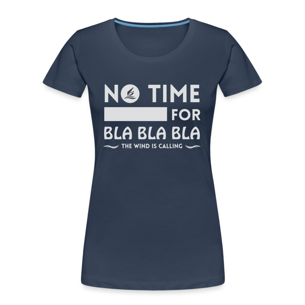 Frauen Premium Bio T-Shirt -bla bla bla- - Navy