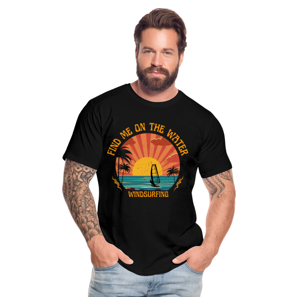 Männer Premium Bio T-Shirt -find me on the water- - Schwarz