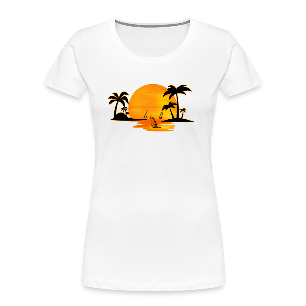 Frauen Premium Bio T-Shirt -sunset- - Weiß