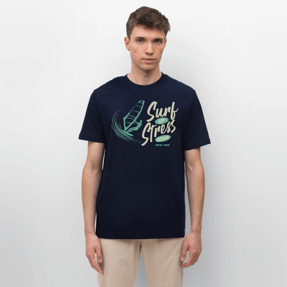 Nachhaltiges Windsurf T-Shirt in Schwarz – Unisex Bio Relaxed Fit
