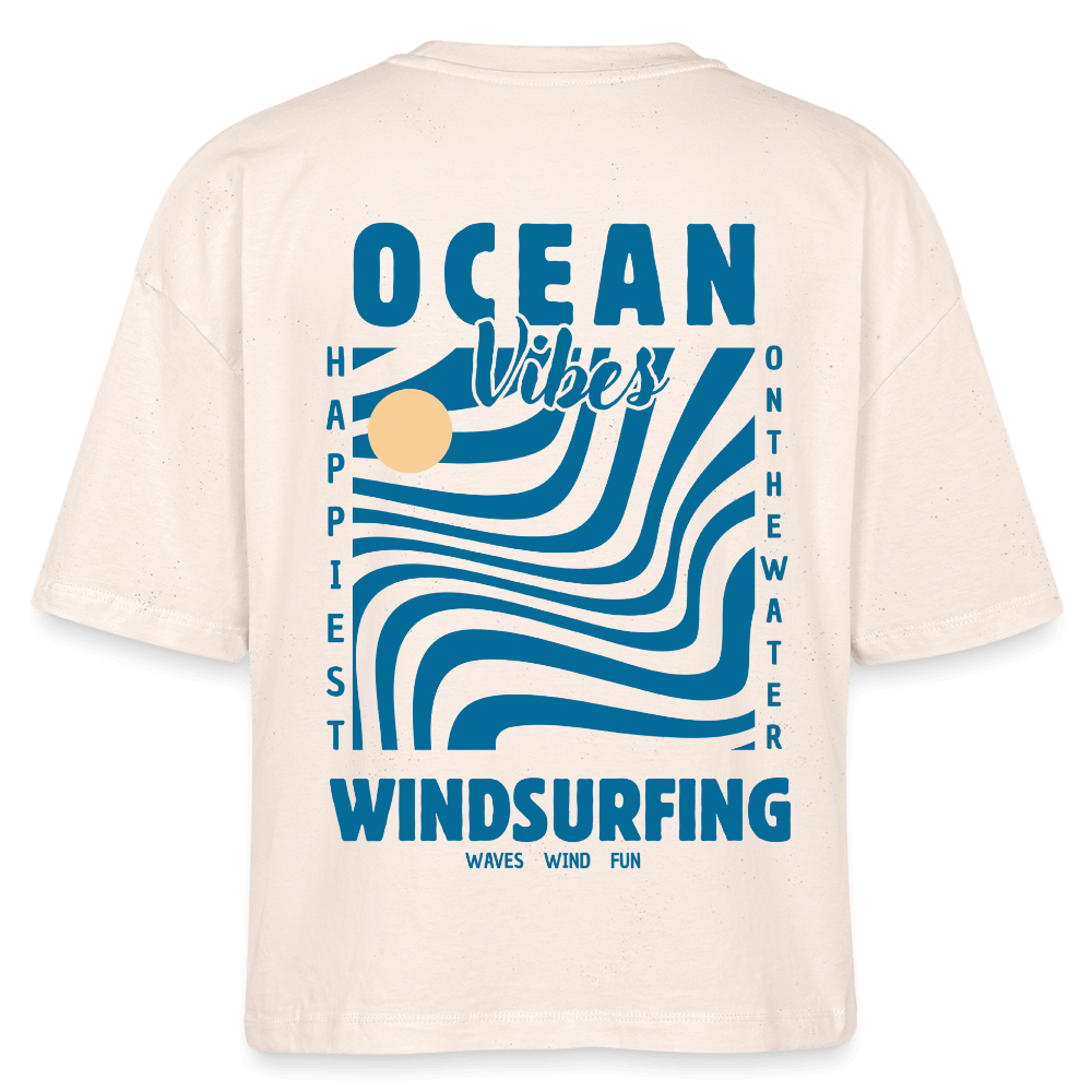women's windsurfing t-shirts -happiest- - Weißgrau