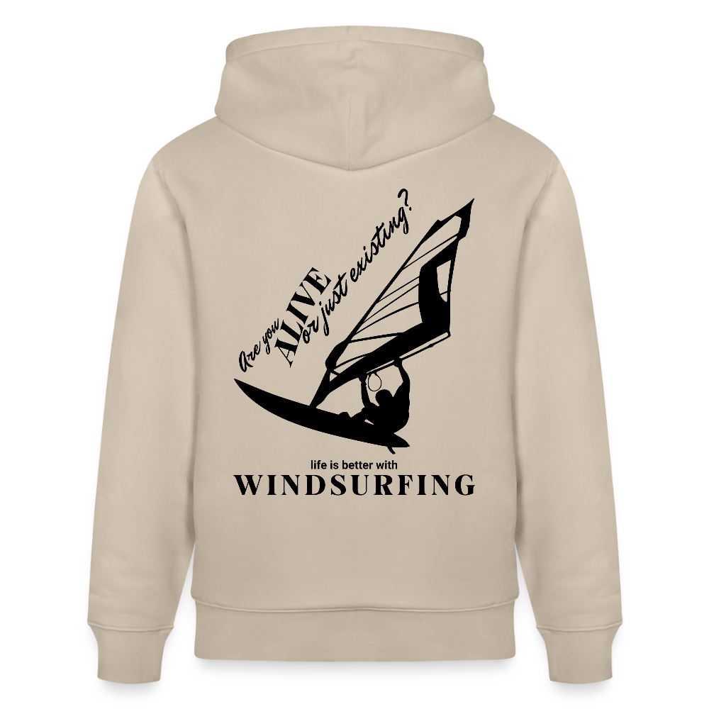 Unisex Bio-Hoodie CRUISER -are you alive- - Beige