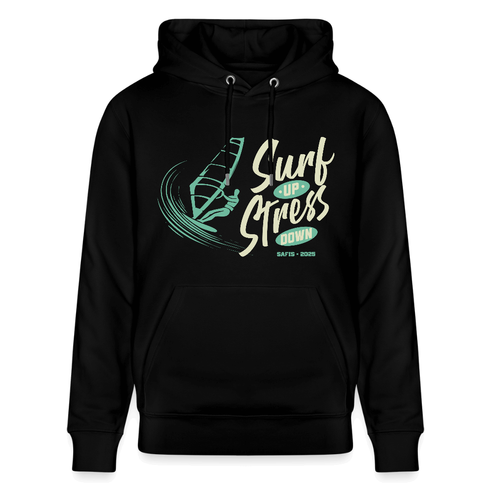 Windsurfer Hoodie CRUISER -surf up- - Schwarz