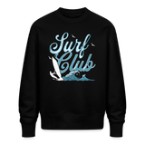 Unisex Oversize Bio Pullover-surf club- - Schwarz