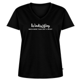 Geschenke Für Windsurfer - T-Shirt mit V-Ausschnitt -much more- - Schwarz